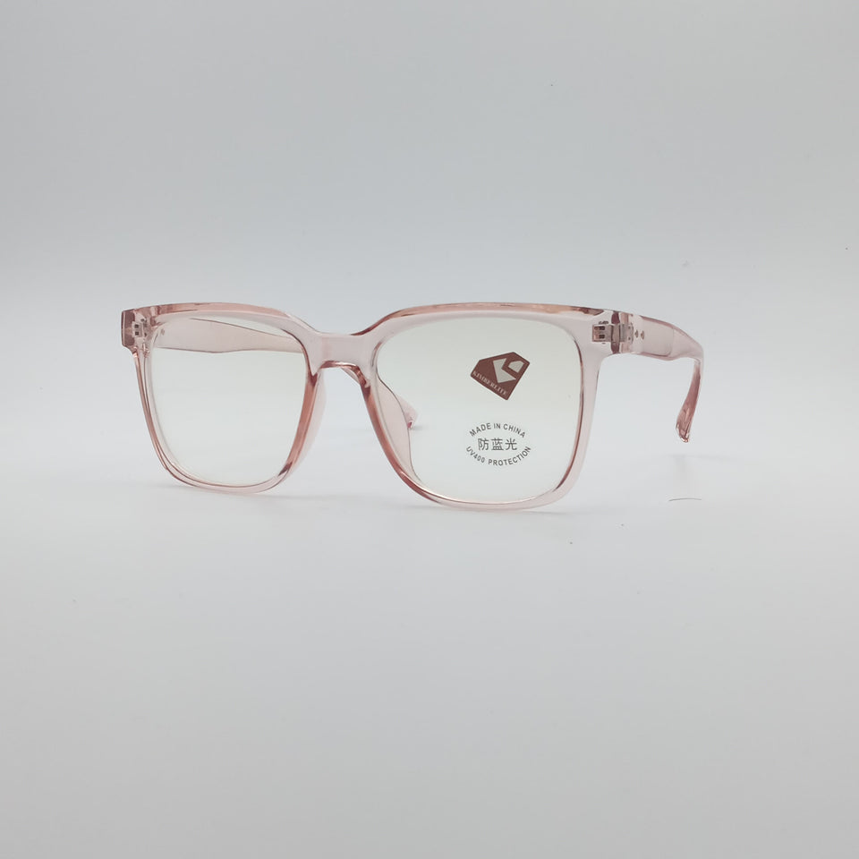 Acetate Translucent Pink Frame Unisex Optics-159
