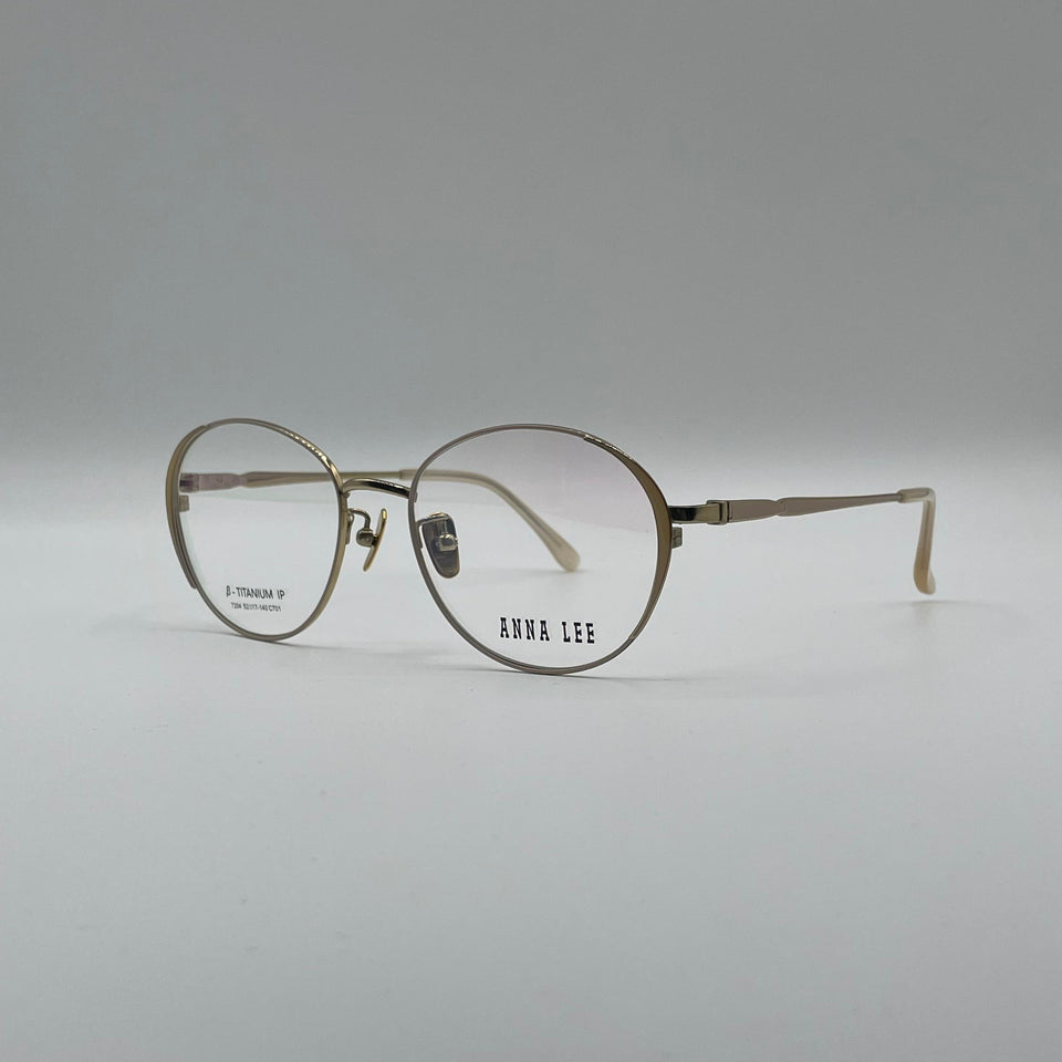Circular Thin Golden Frame Unisex Optics-315