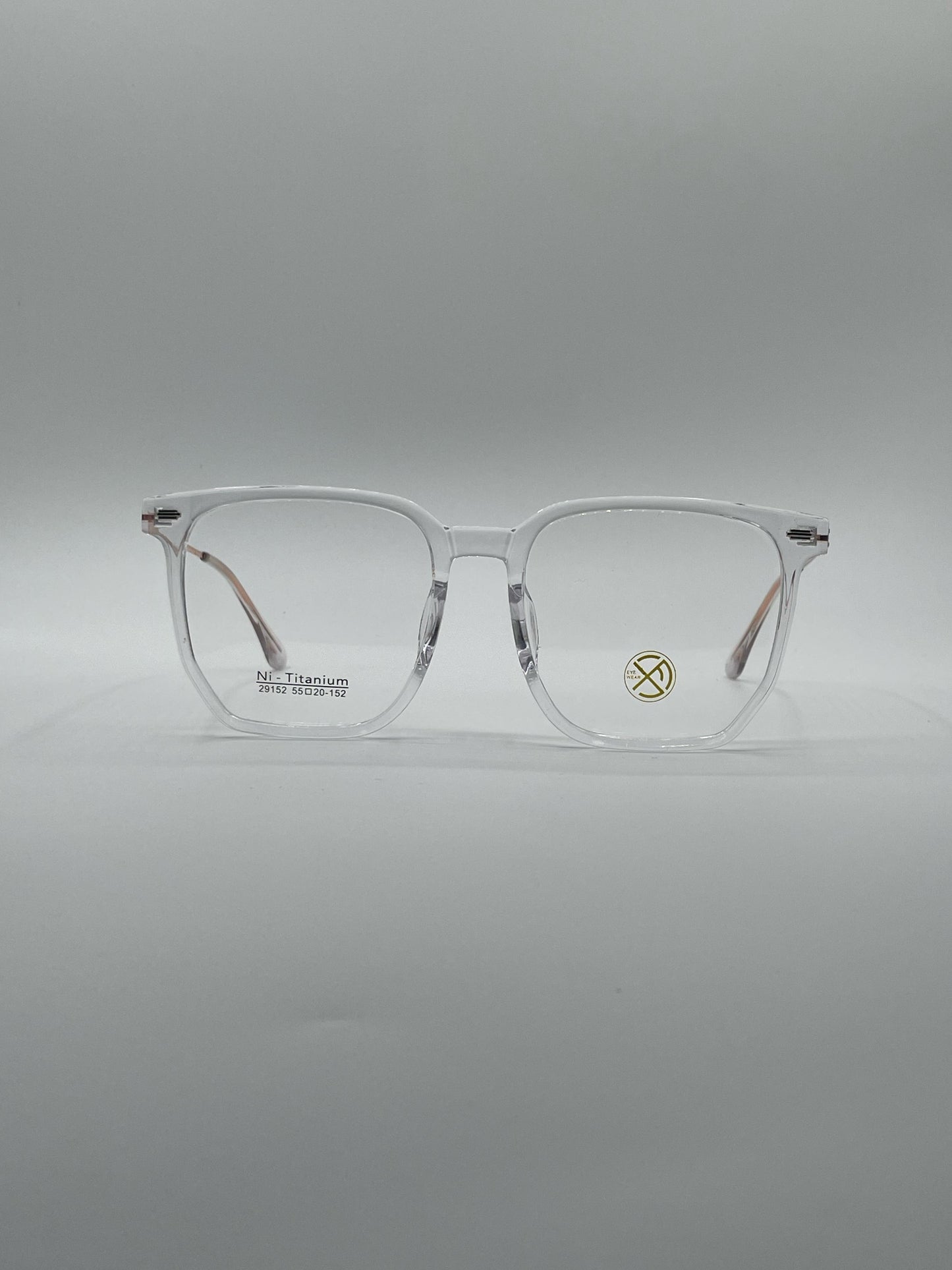 Acetate Translucent White Frame Men's Optics-405