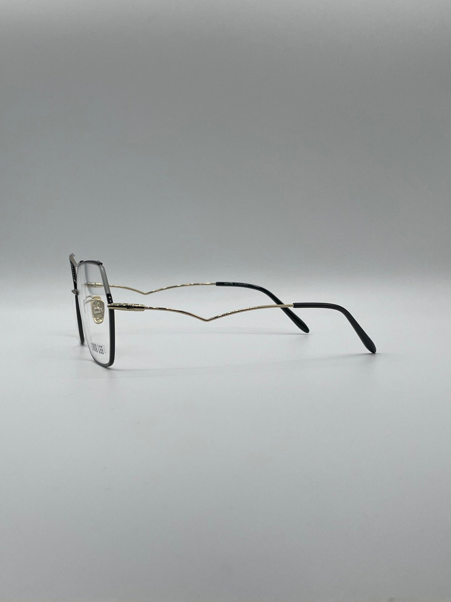 Geometrical Rimless Thin Black Frame Unisex Optics-312