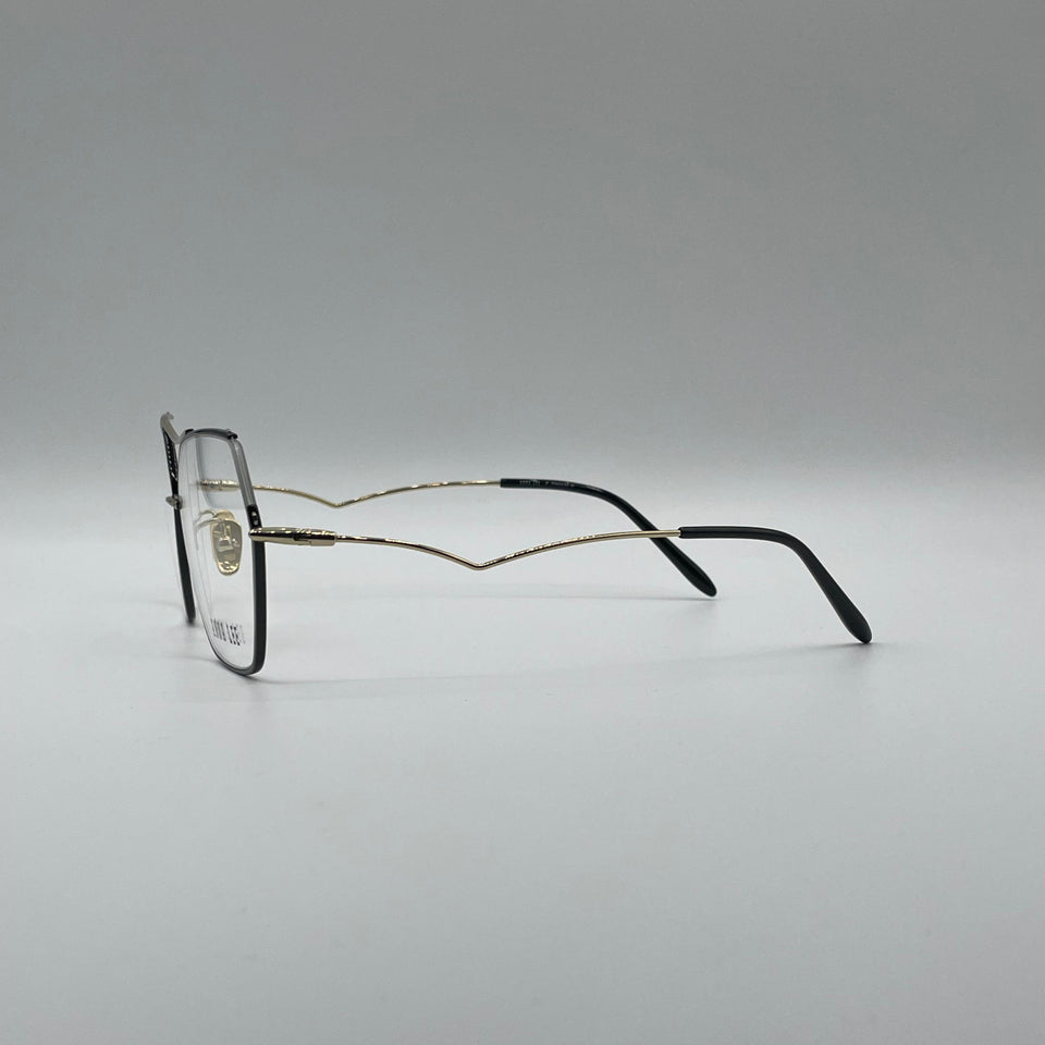 Geometrical Rimless Thin Black Frame Unisex Optics-312