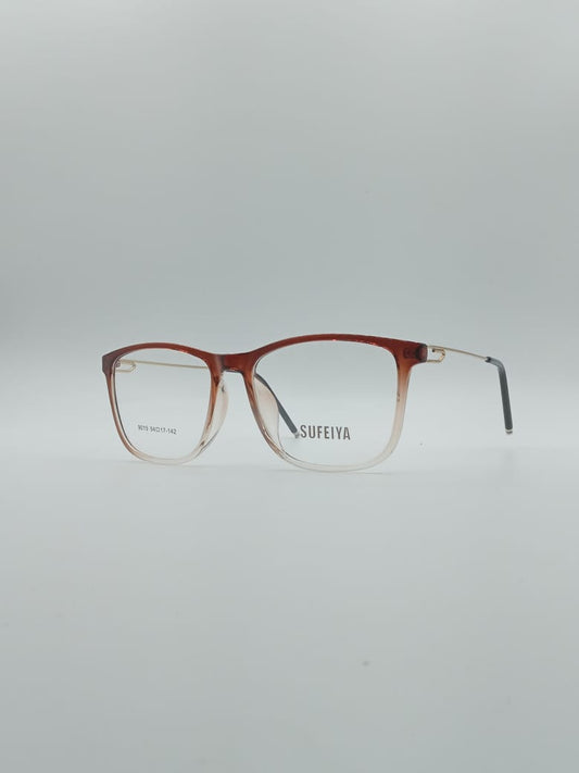 Acetate Brown & White Frame Women's Optics-051