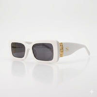White rectangular sunglass-292