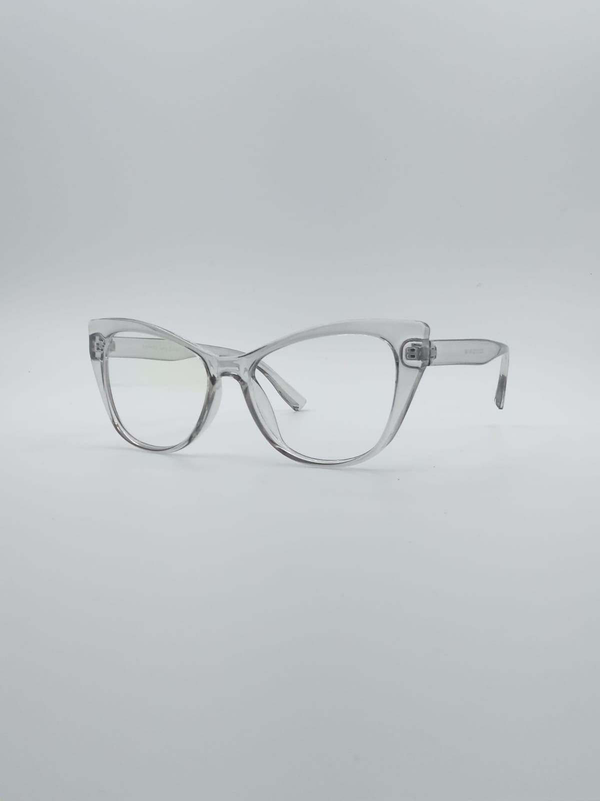 Cat Eye Translucent Frame Optics-007