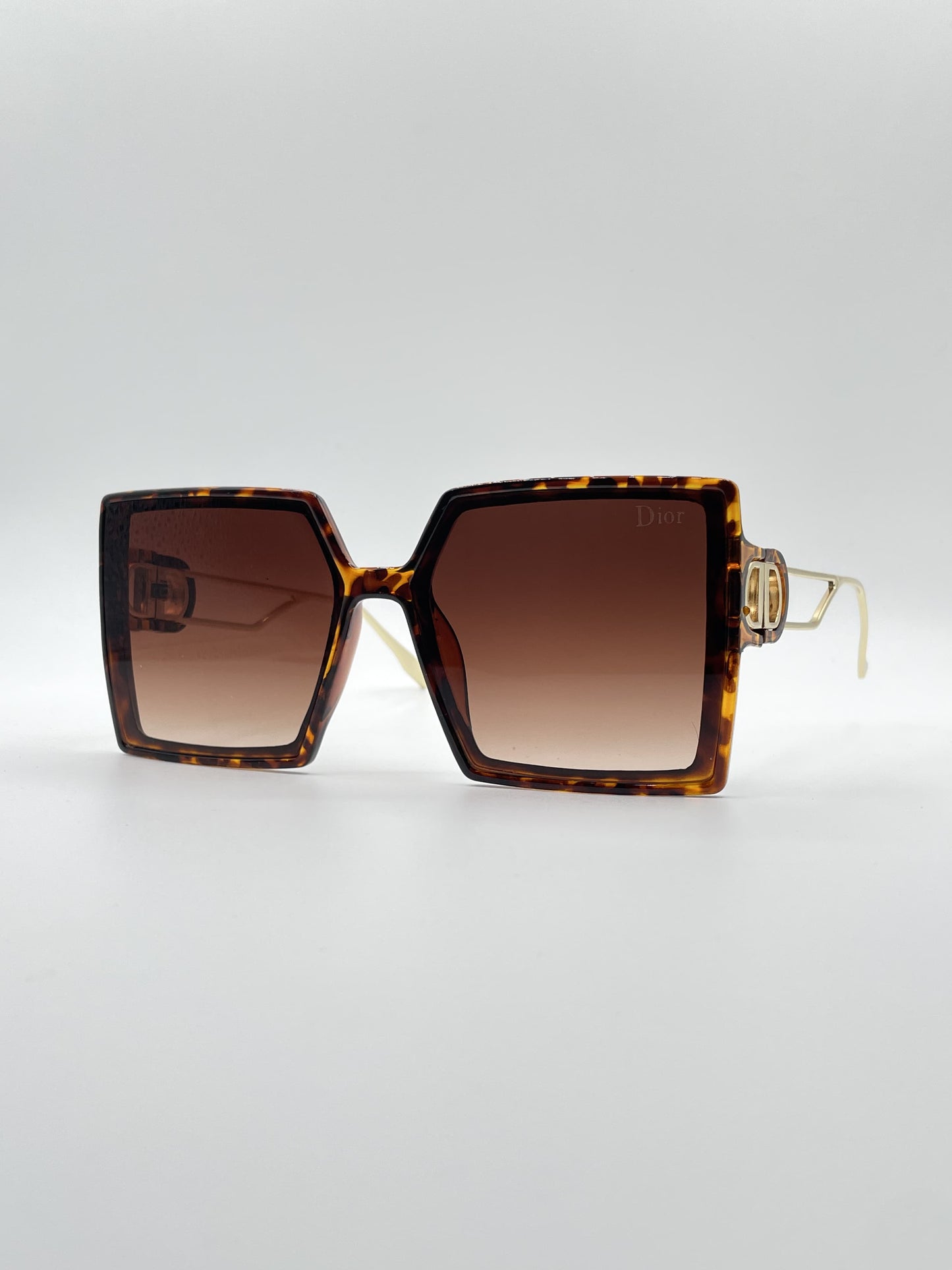 Acetate Brown & Yellow Frame Women's Sunglasses-083