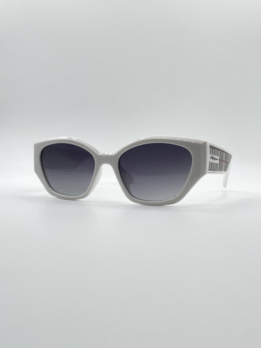 Cat Eye white Frame Women's Sunglasses-097