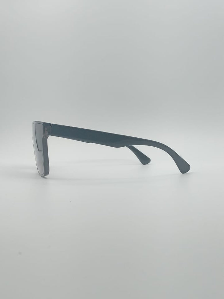 Flat Top Black Frame Sunglasses-001