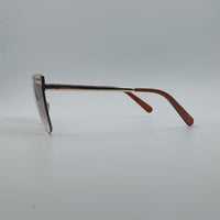 Cat Eye Golden Frame Women's Sunglasses-015
