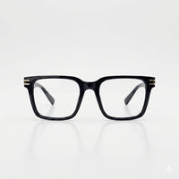 Rectangular Onyx Black Frame Men’s Optics-417