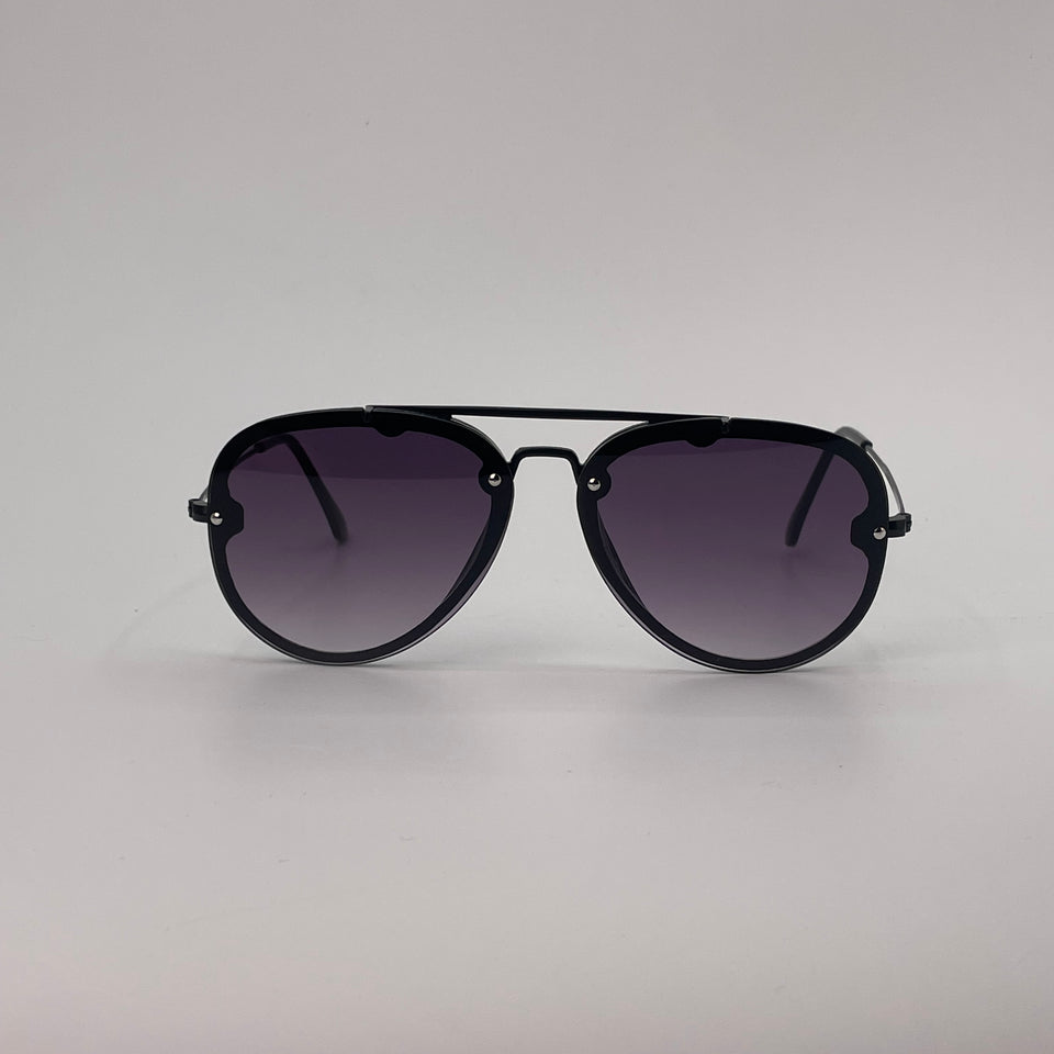 Black aviator type sunglass-259