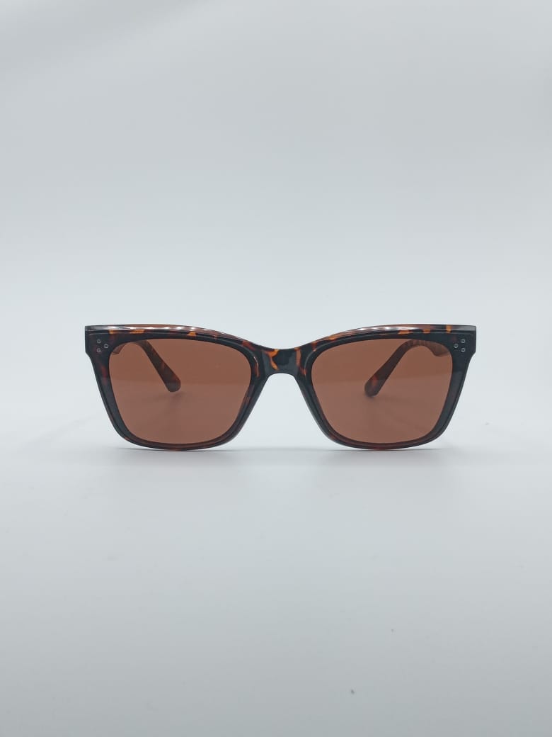 Acetate Brown Frame Women's Sunglasses-070