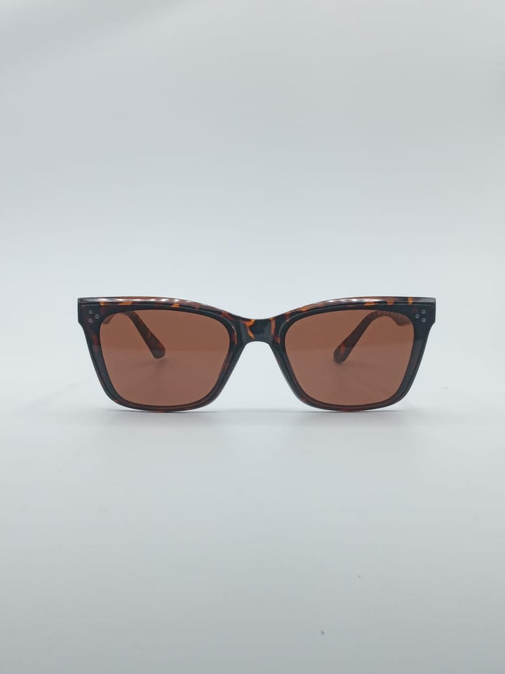 Acetate Brown Frame Women's Sunglasses-070