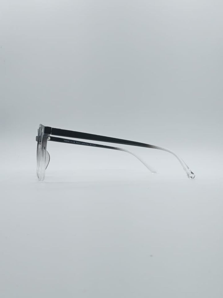 Acetate Black & White Frame Unisex Optics-075