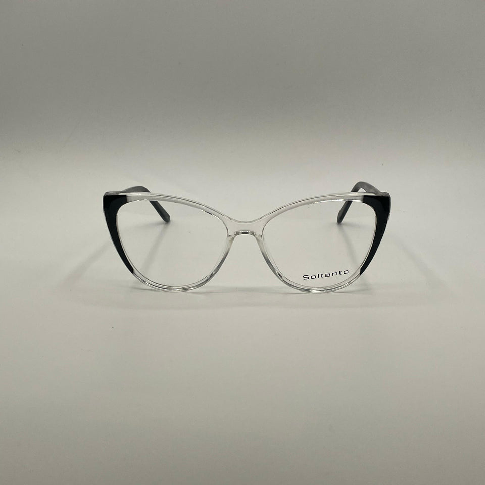 Cat Eye Translucent Black & White Frame Women's Optics-374