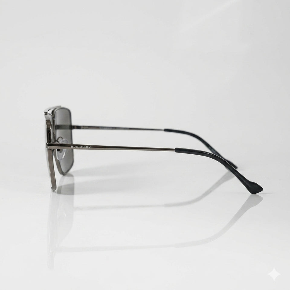 Geometric-aviator style sunglass-297