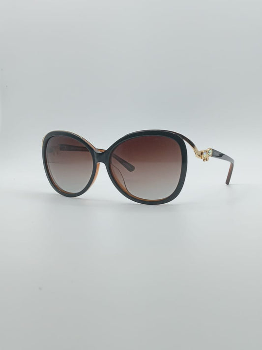 Cat Eye Black Frame Women's Sunglasses-022