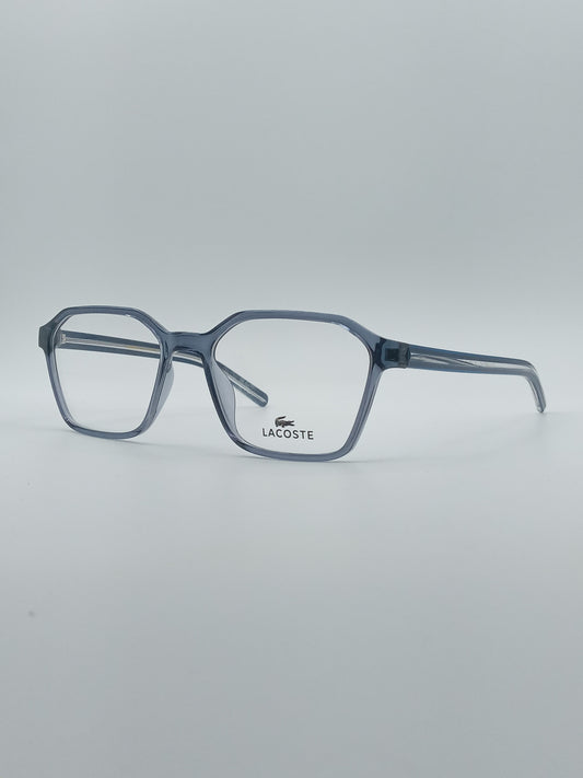 Soft Square Translucent Blue Frame Men's Optics-239
