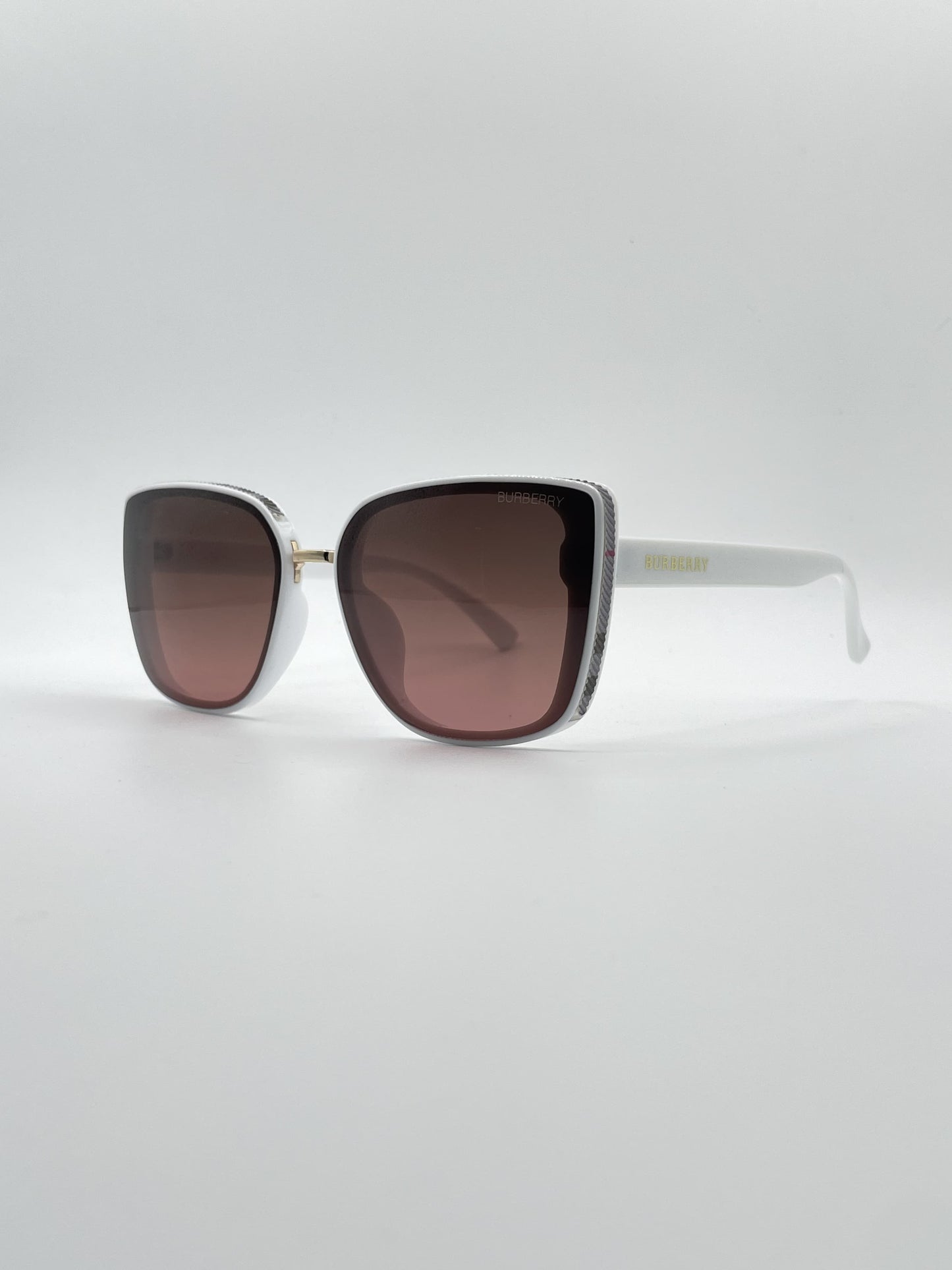 Cat Eye White Frame Women's Sunglasses-096