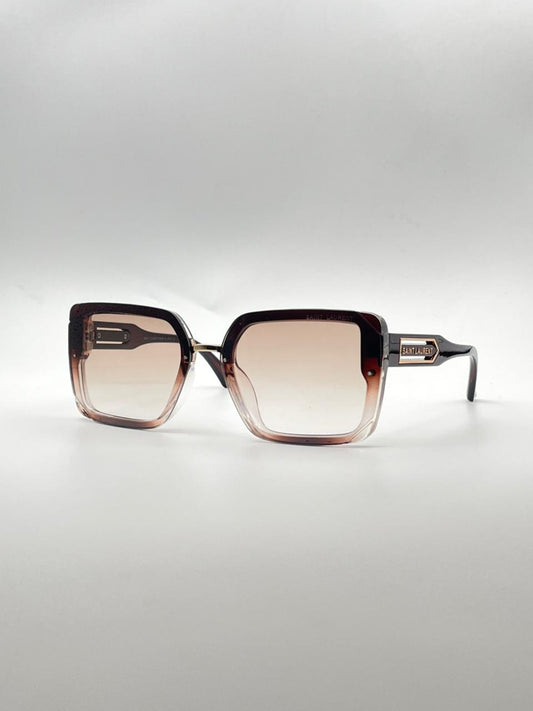 Acetate Brown & Golden Frame Women Sunglasses-116