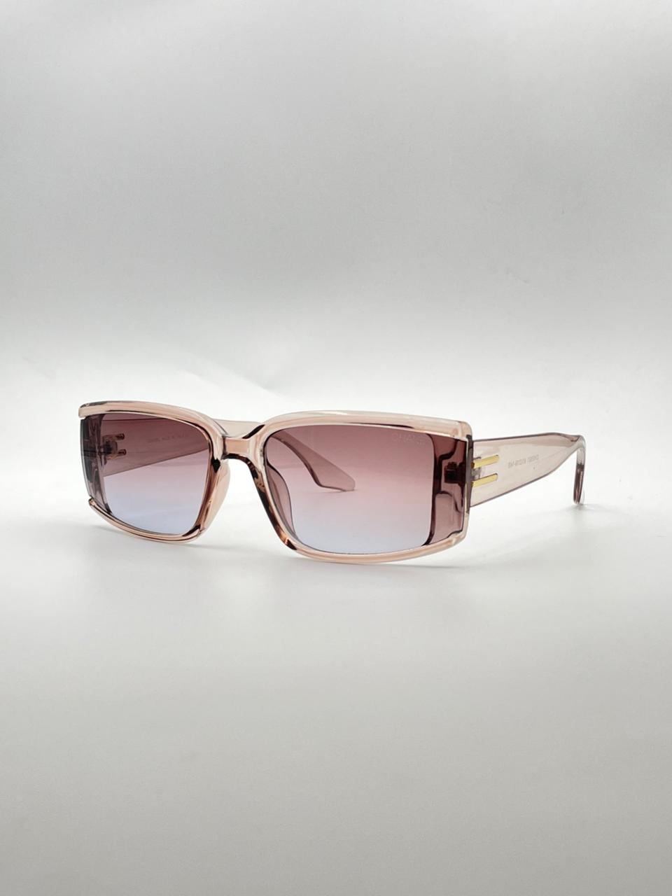 Acetate Golden Frame Women Sunglasses-117