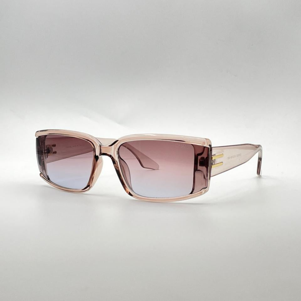 Acetate Golden Frame Women Sunglasses-117