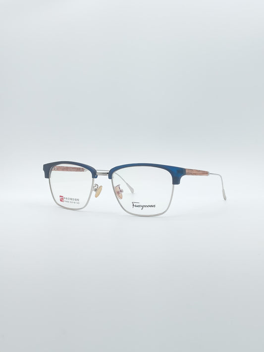 Retro Aviator Blue Frame Unisex Optics-190