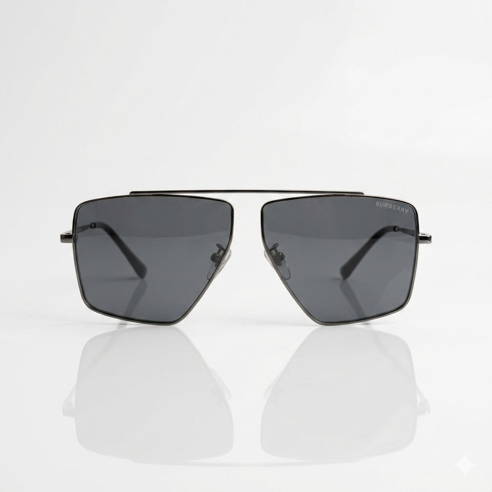 Geometric-aviator style sunglass-297