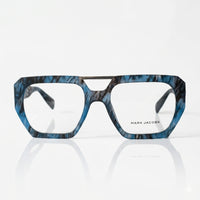 Blue marble square double bridge optics-459