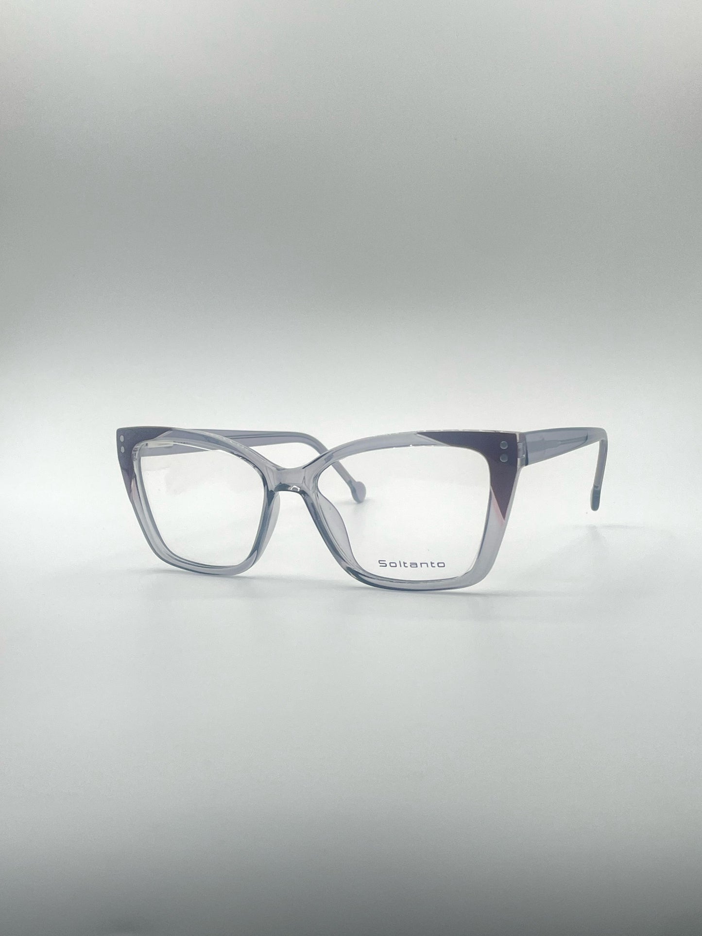 Cat Eye Grey & Black Frame Women's Optics-384