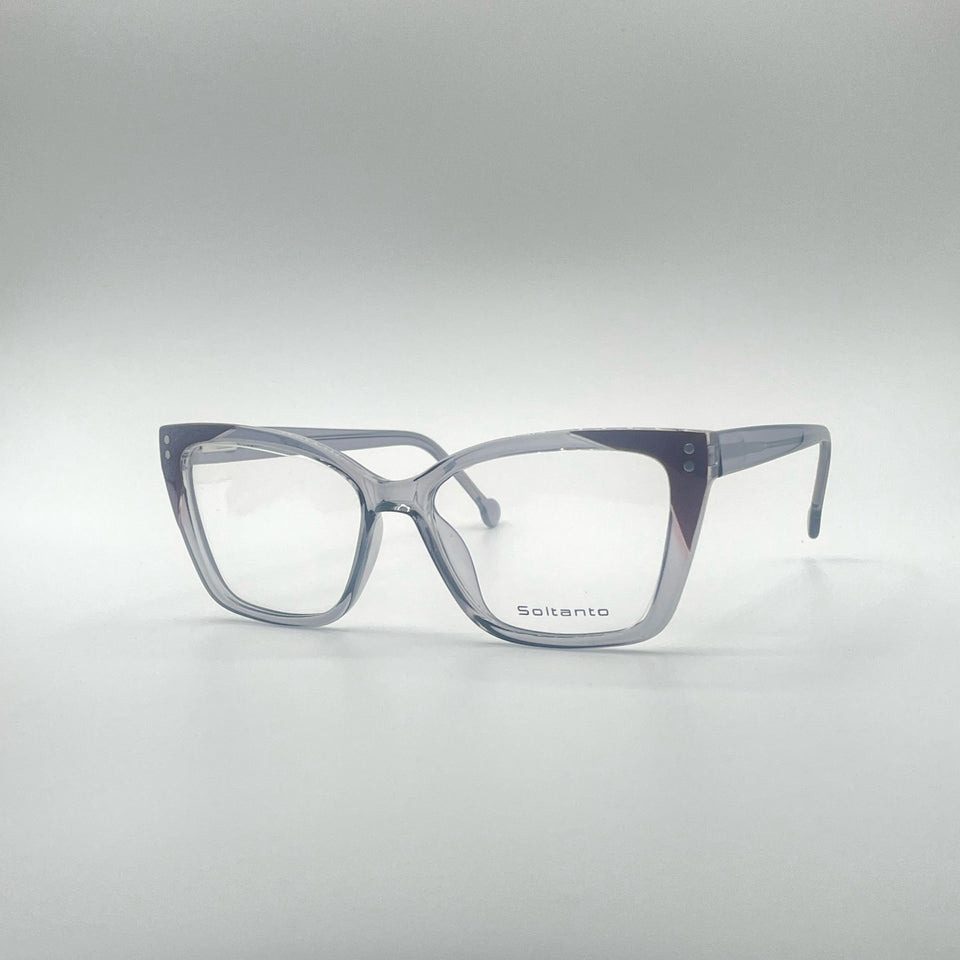 Cat Eye Grey & Black Frame Women's Optics-384