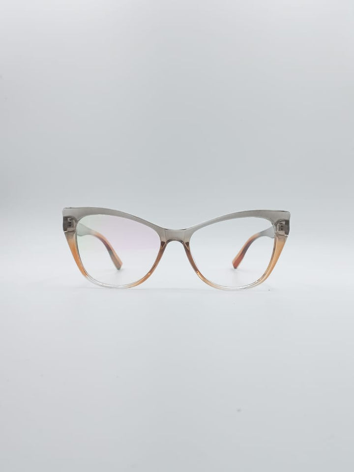 Cat Eye Grey & Orange Frame Women's Optics-060