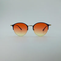 Vibrant Sunset Gradient Round Sunglasses-221