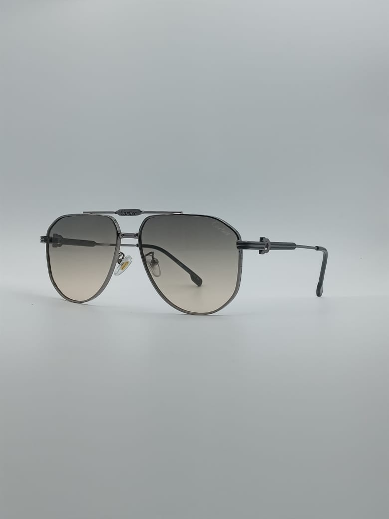 Aviator Grey Frame Men's Sunglasses-074