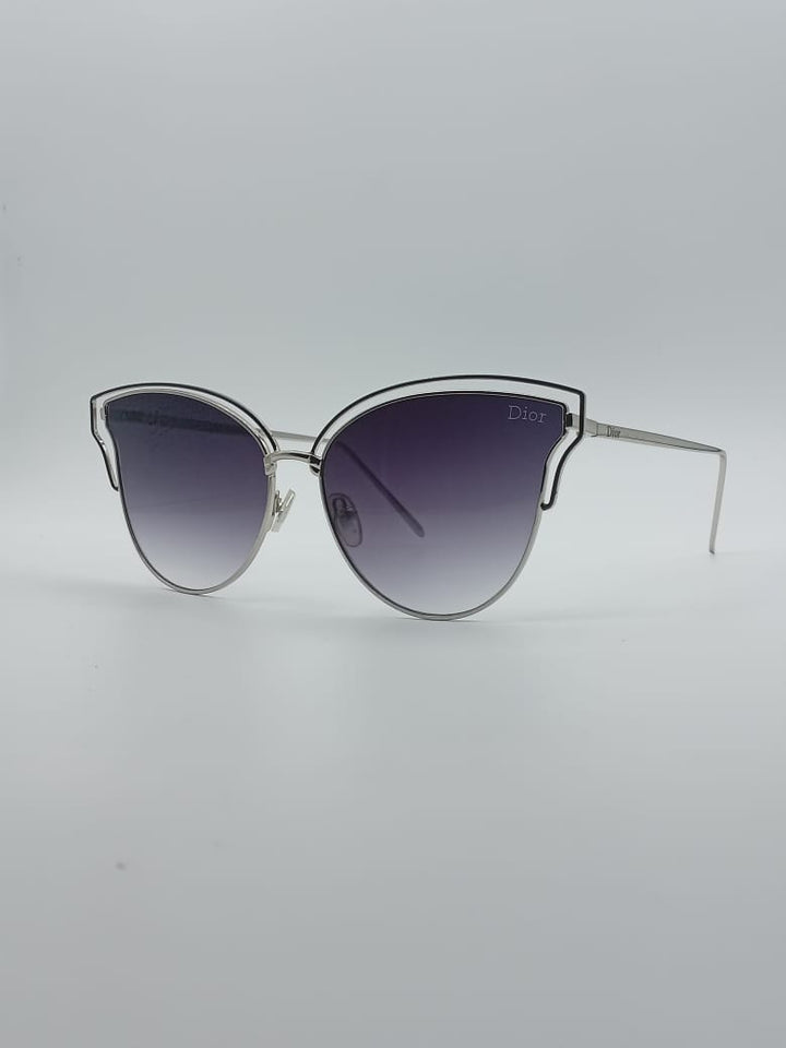 Cat Eye Black Frame Women's Sunglasses-014