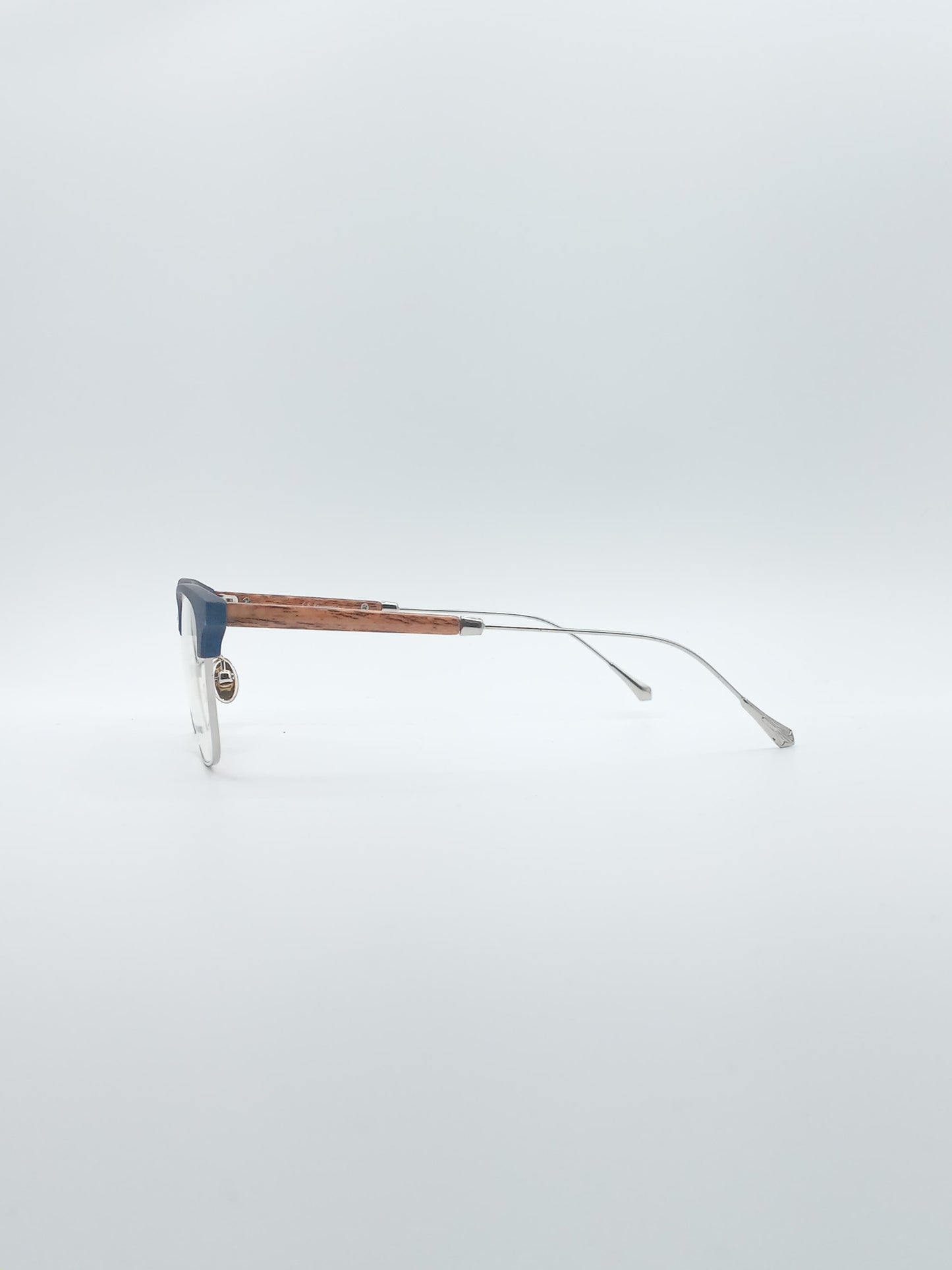 Retro Aviator Blue Frame Unisex Optics-190