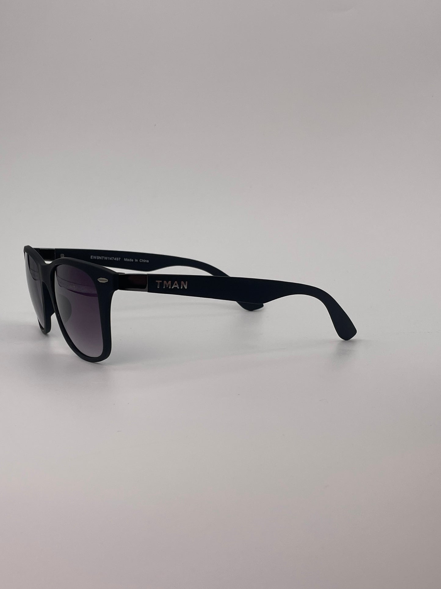 Black matt sunglass wayfer shape sunglass-274