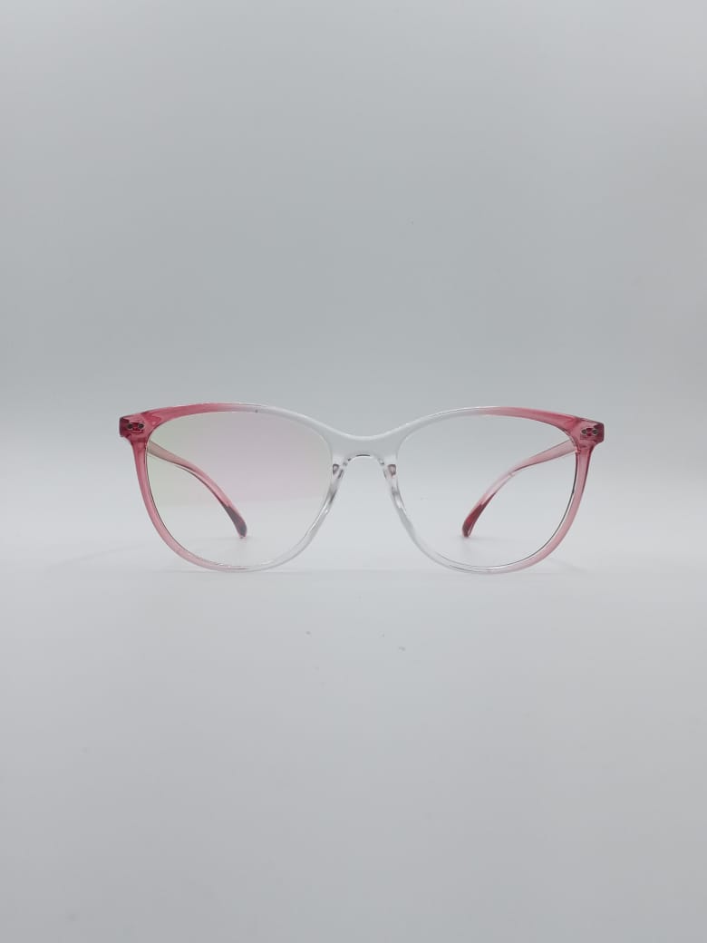 Cat Eye White & Pink Frame Women's Optics-087