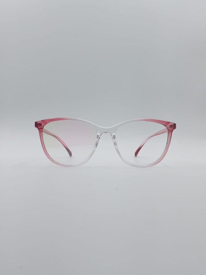 Cat Eye White & Pink Frame Women's Optics-087