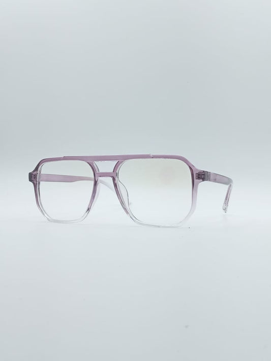 Geometrical Pink & White Frame Women's Optics-055