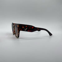 Cat Eye Brown Camo Frame Women's Sunglasses-173