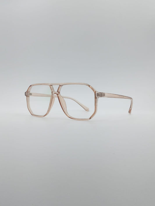 Geometrical Bronze Men's Frame Optics-025