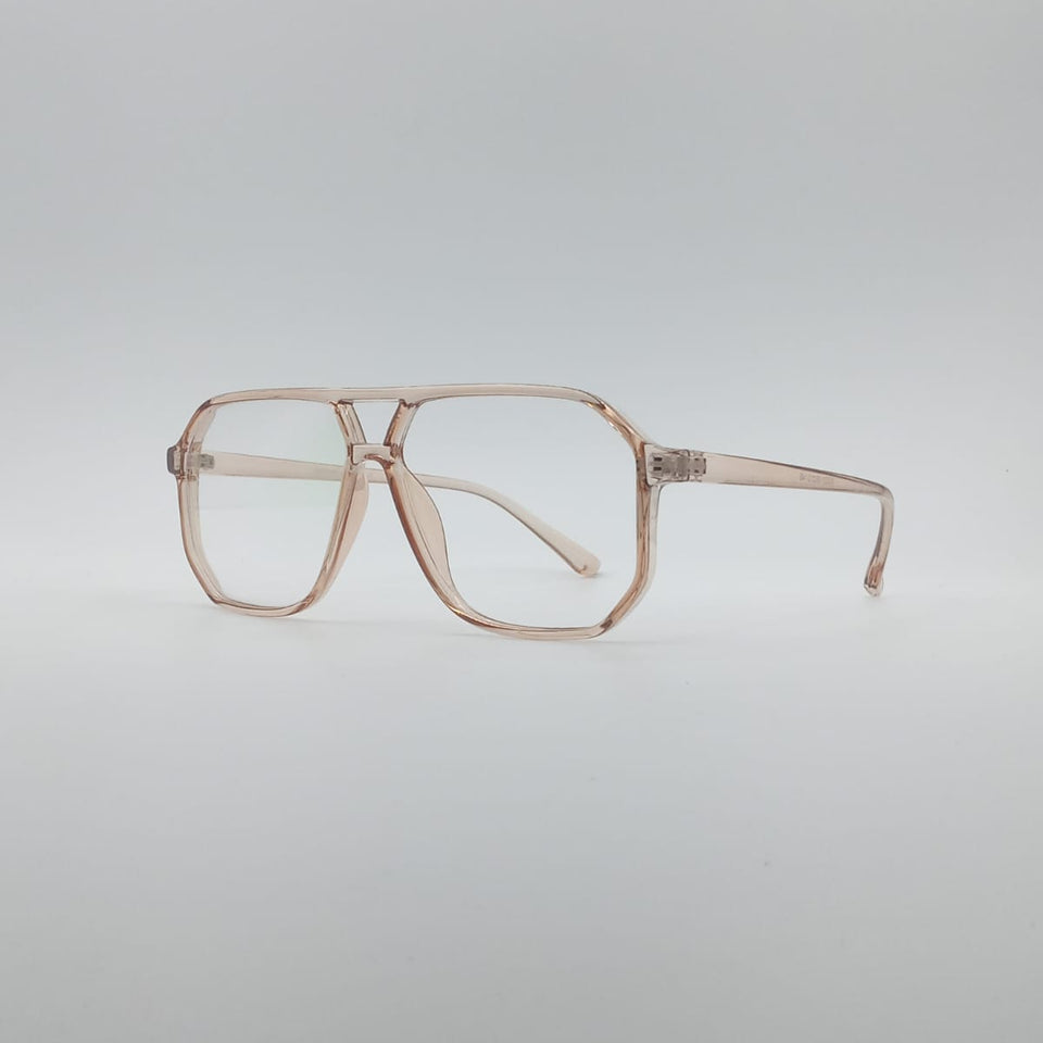 Geometrical Bronze Men's Frame Optics-025