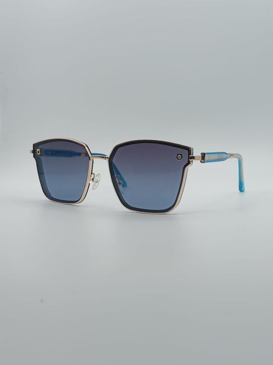 Acetate Black Frame Women's Sunglasses-013