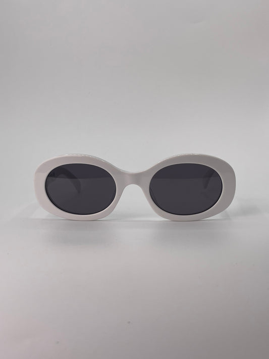 White circular sunglass-291