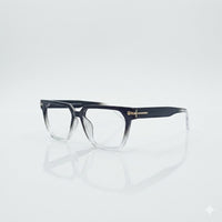 Black to Clear Gradient Square Frame Eyewear Optics-435