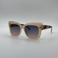 Square Light Beige Frame Women's Sunglasses-148