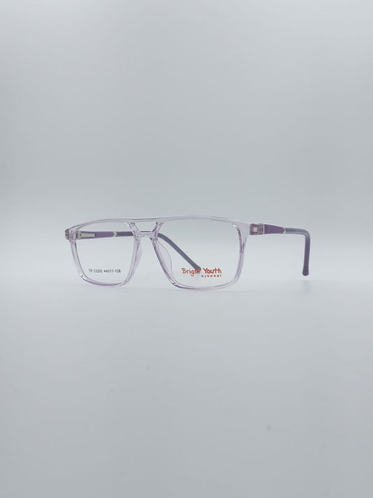 Angular Translucent Pink Frame Kids Optics-134