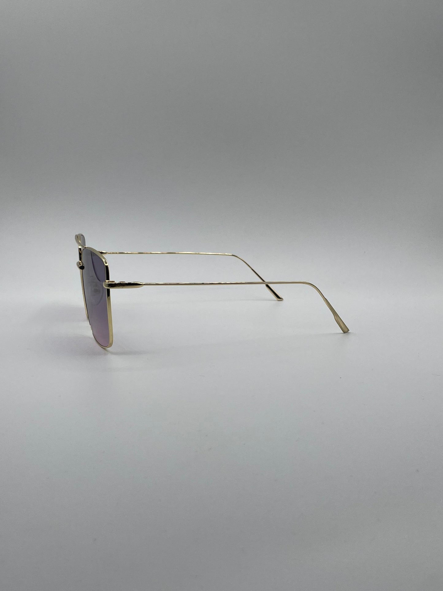 Soft Square Thin Golden Frame Sunglasses-156
