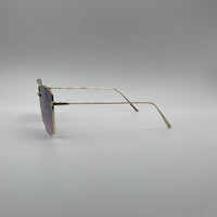 Soft Square Thin Golden Frame Sunglasses-156