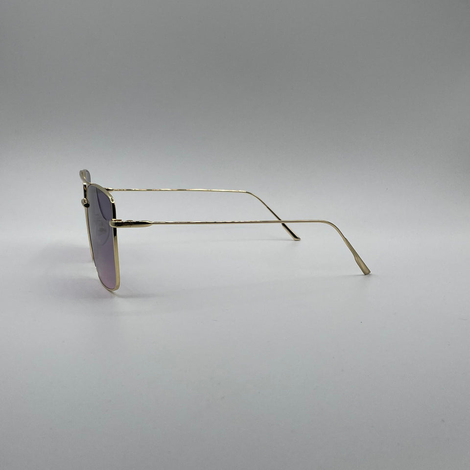 Soft Square Thin Golden Frame Sunglasses-156